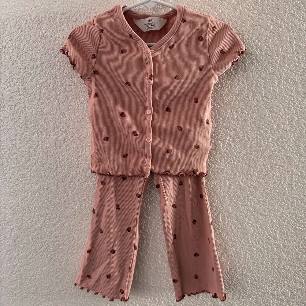 H&M Pink Kids Set with strawberry Design